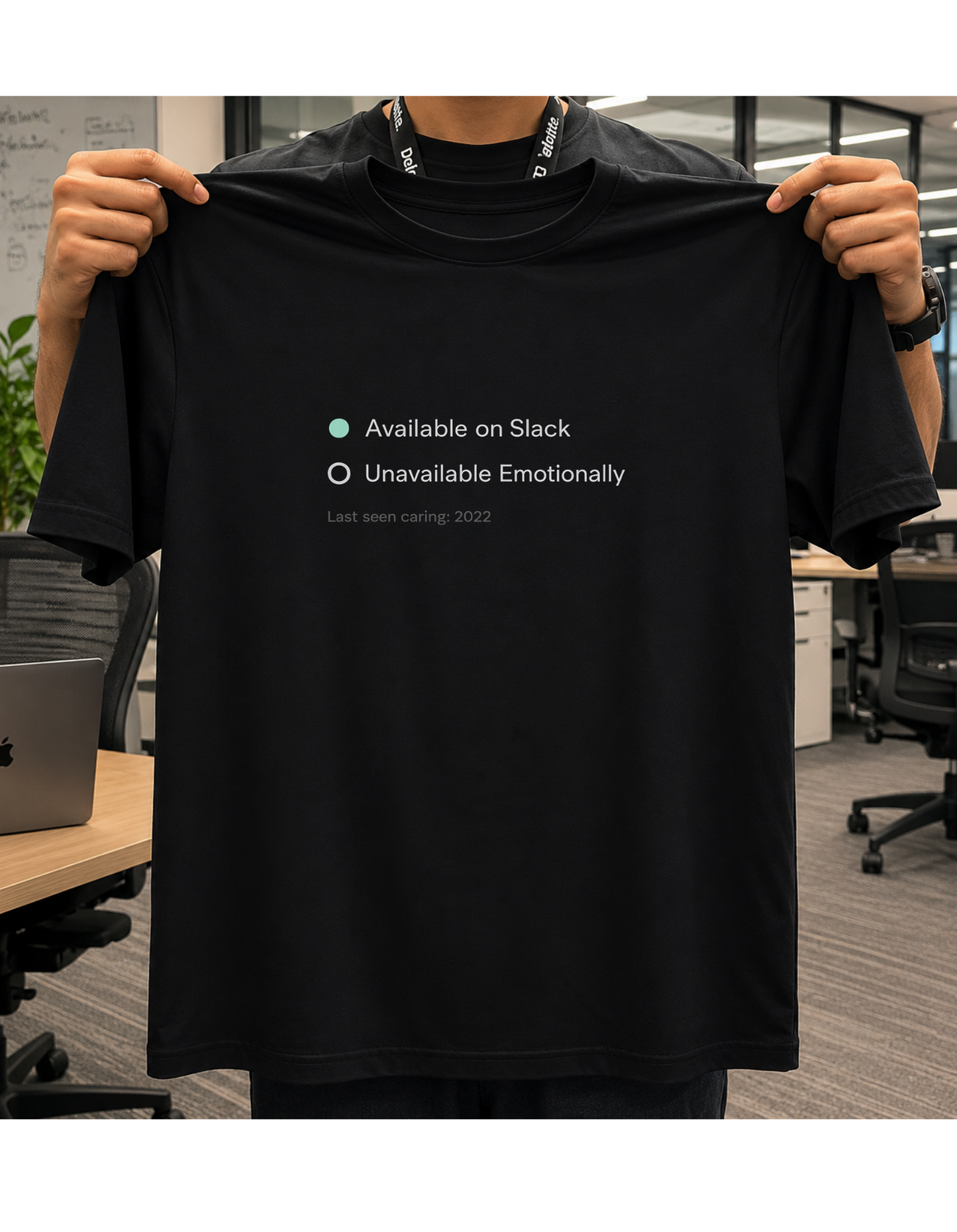 Available on Slack. Unavailable Emotionally. | Oversized Heavyweight Cotton T Shirt
