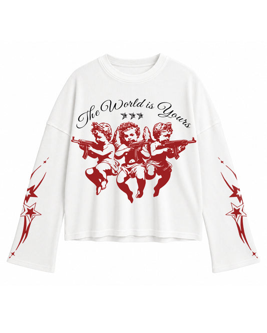 Heaven's Rebels Graphic Waffle Tee